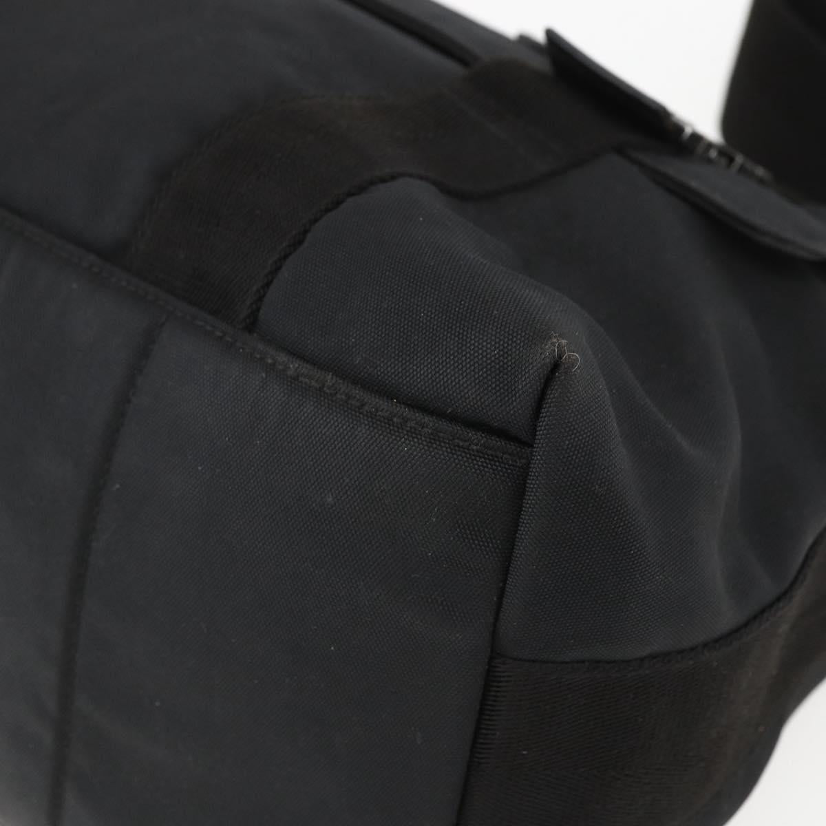 GUCCI Shoulder Bag Canvas Black Silver 122374 Auth 151471