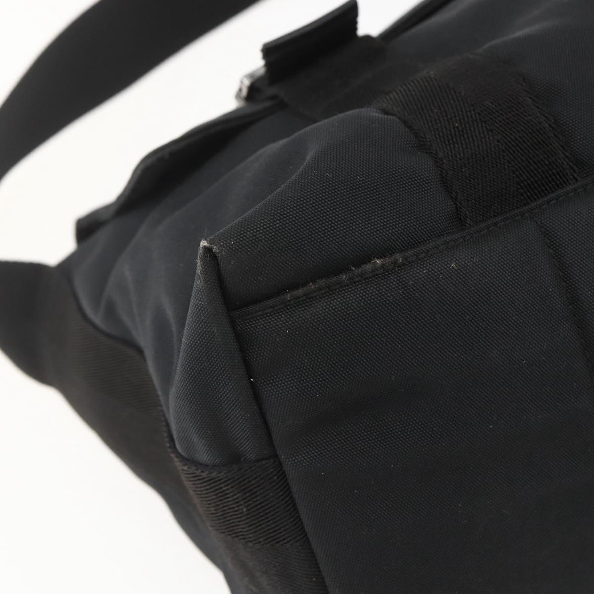 GUCCI Shoulder Bag Canvas Black Silver 122374 Auth 151471