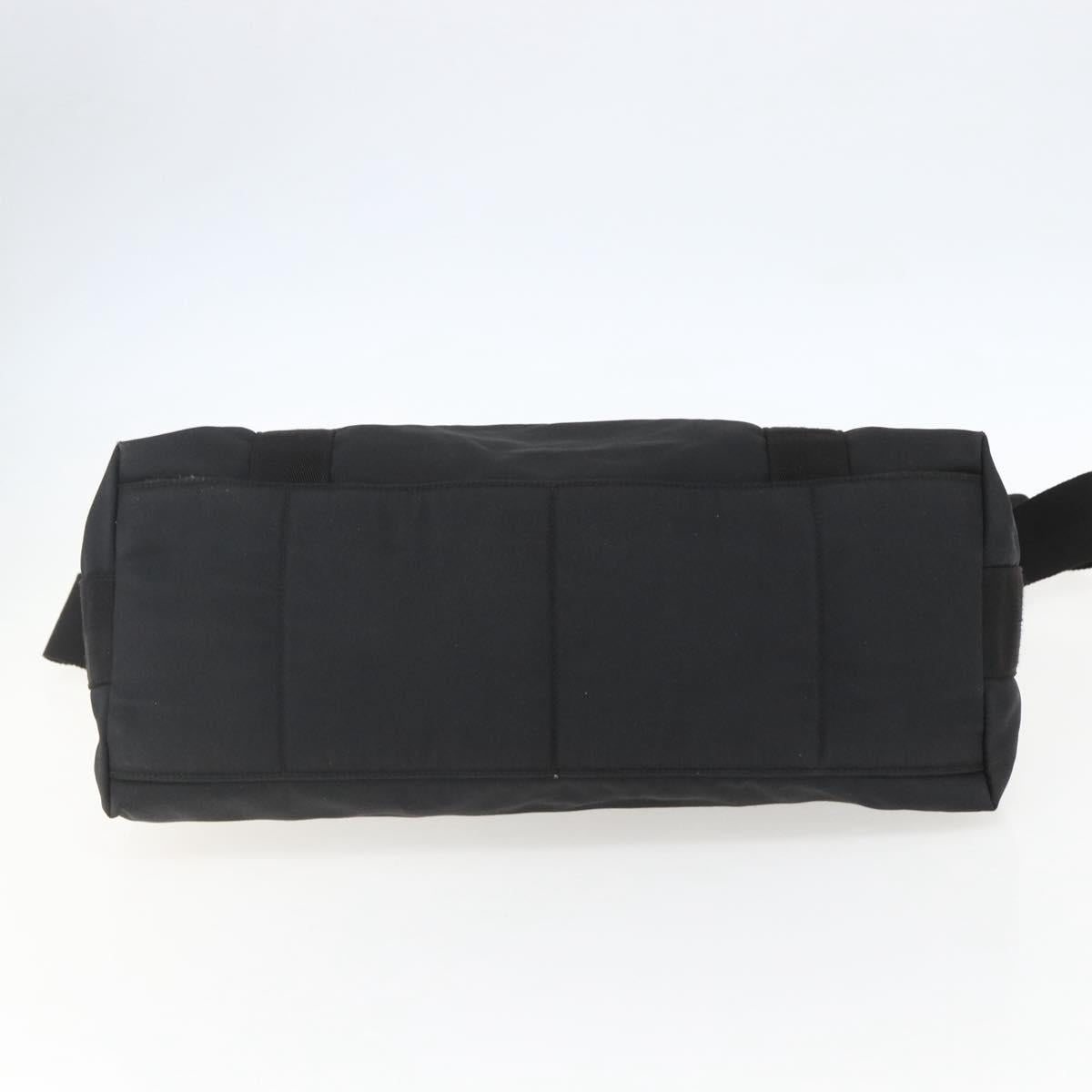 GUCCI Shoulder Bag Canvas Black Silver 122374 Auth 151471