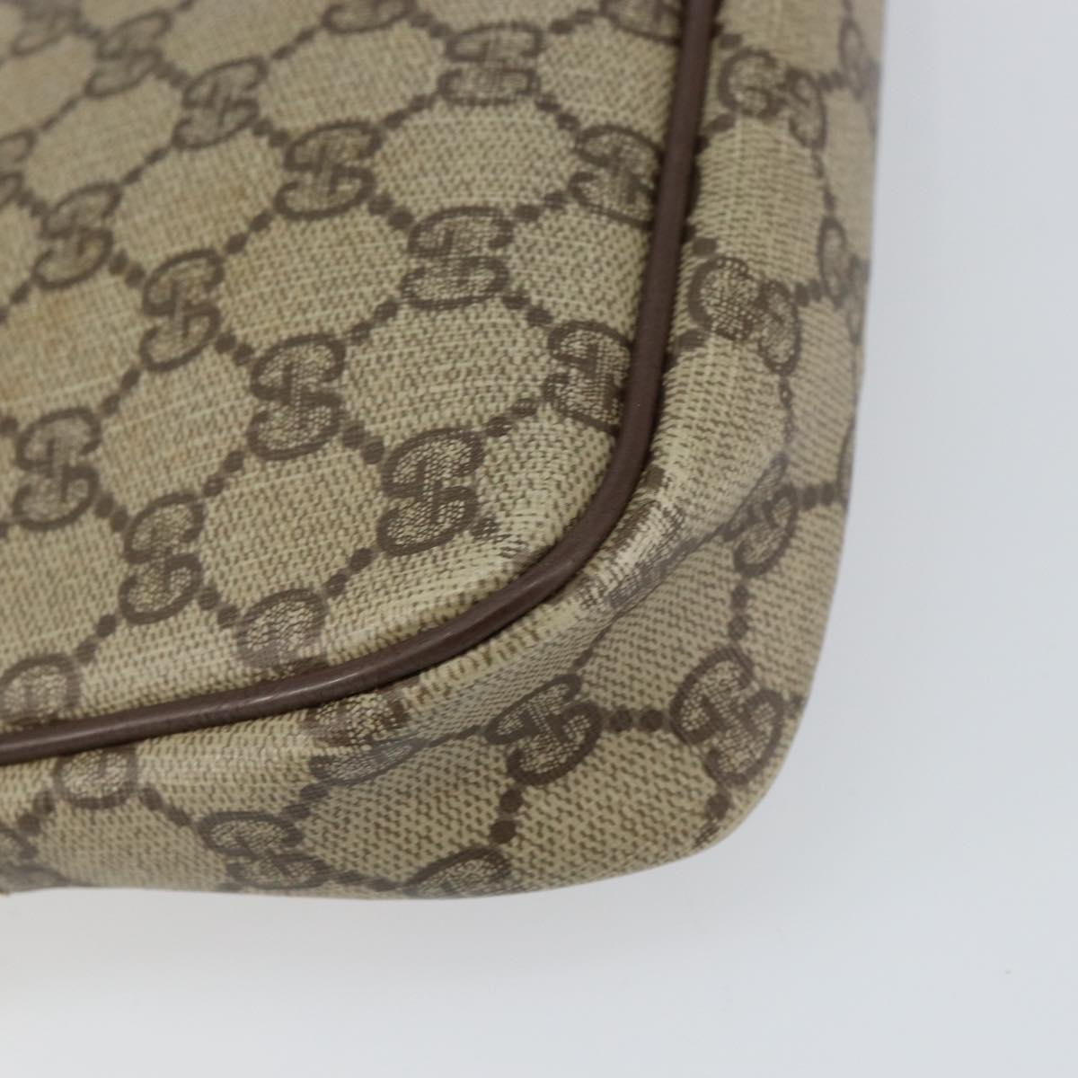 GUCCI GG Supreme Shoulder Bag PVC Beige Gold 97 02 068 Auth 151477