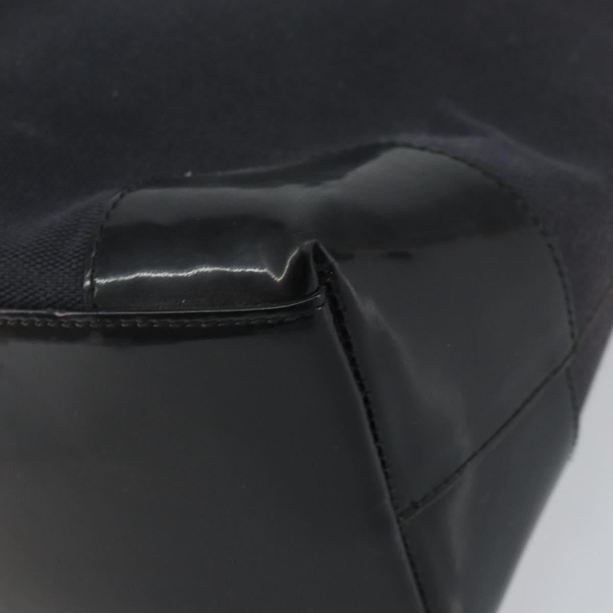 GUCCI Hand Bag Canvas Black Silver 002 1121 1669 Auth 151479