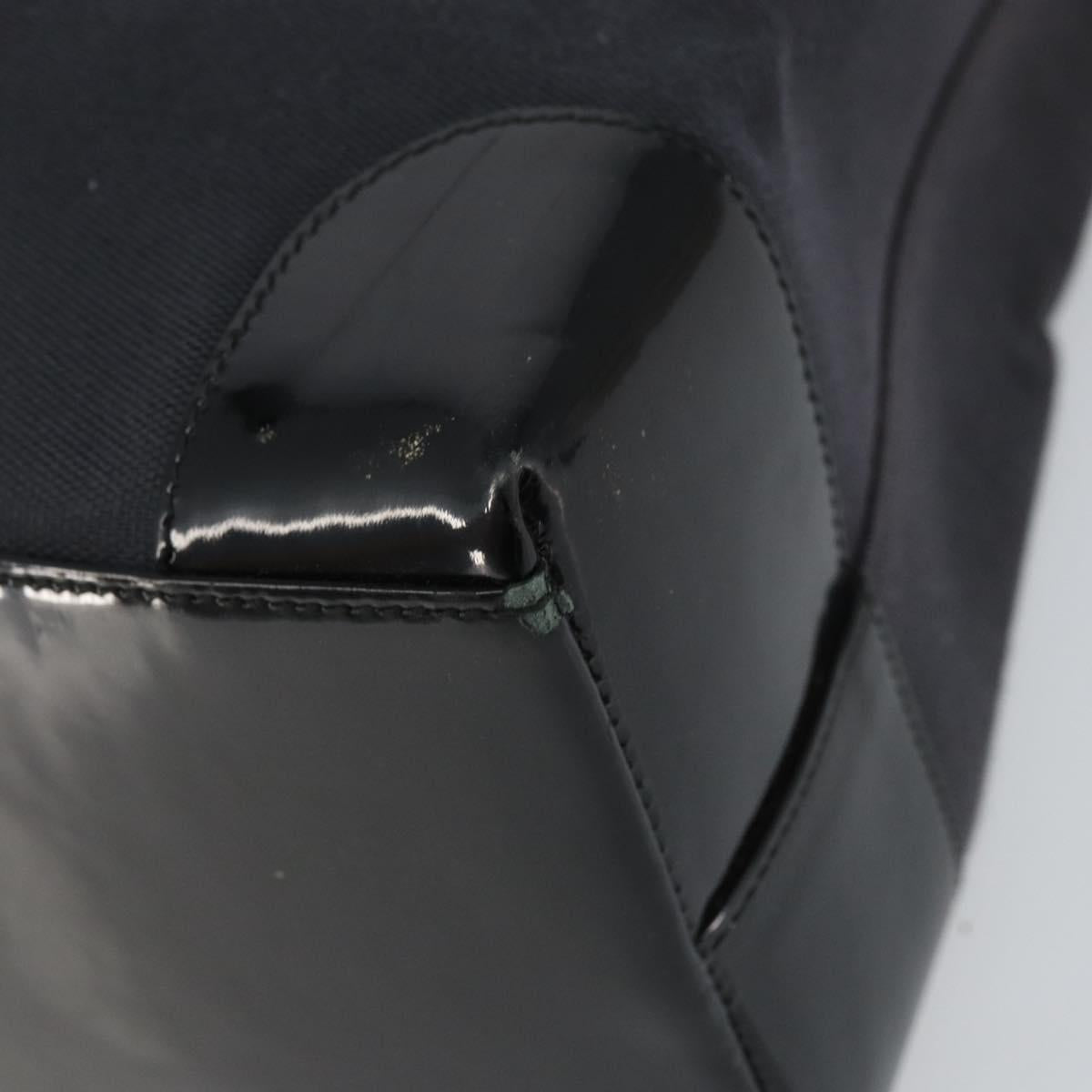 GUCCI Hand Bag Canvas Black Silver 002 1121 1669 Auth 151479