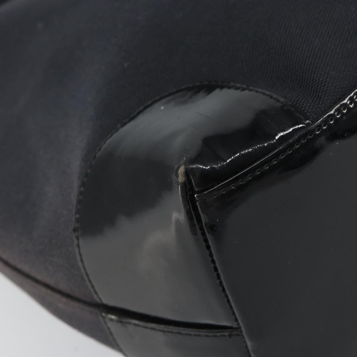 GUCCI Hand Bag Canvas Black Silver 002 1121 1669 Auth 151479