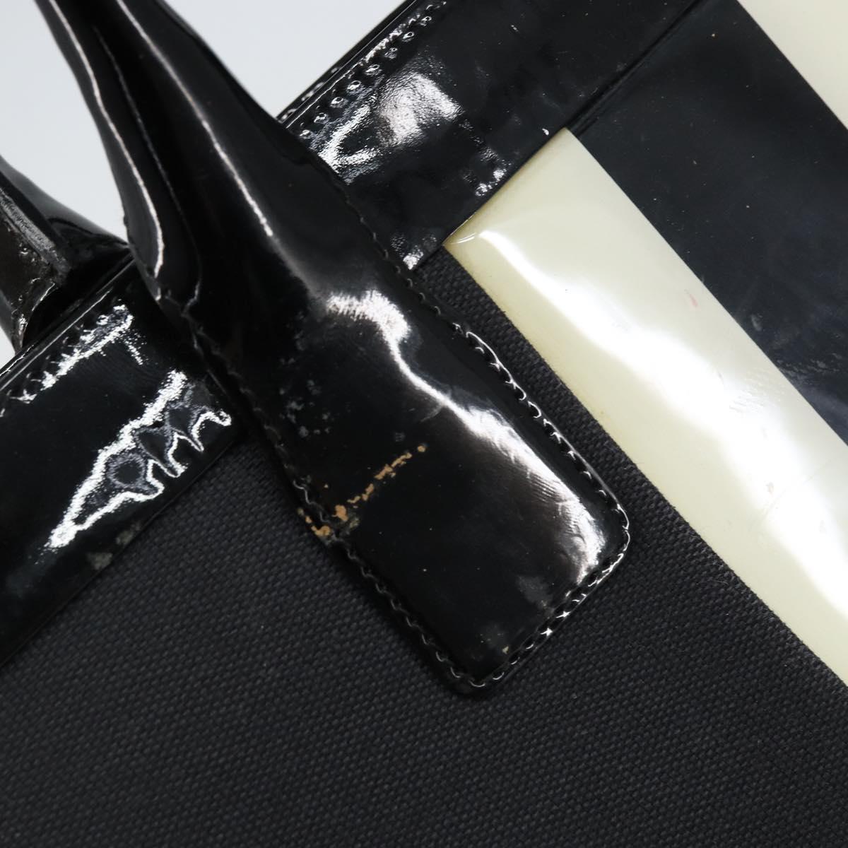 GUCCI Hand Bag Canvas Black Silver 002 1121 1669 Auth 151479