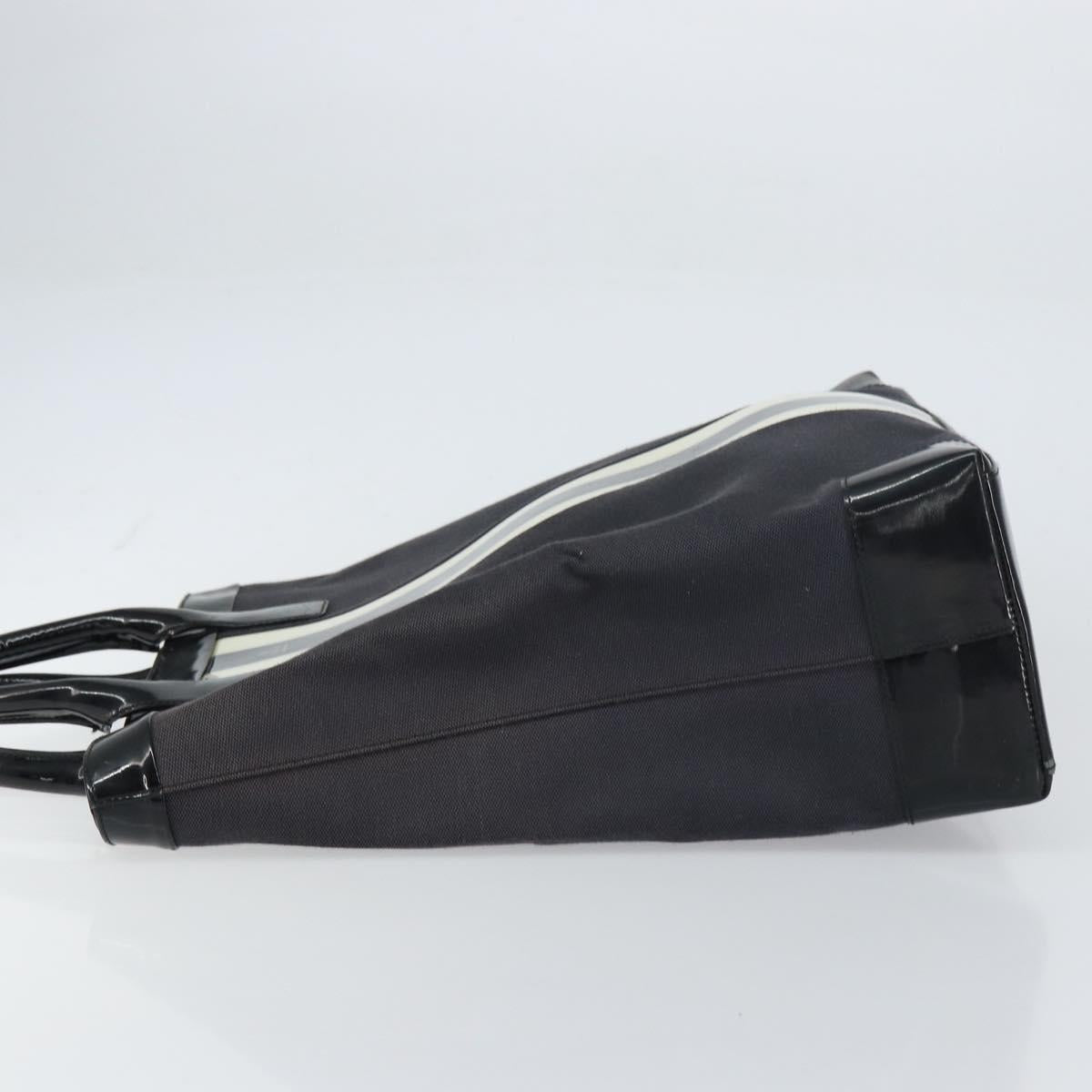 GUCCI Hand Bag Canvas Black Silver 002 1121 1669 Auth 151479