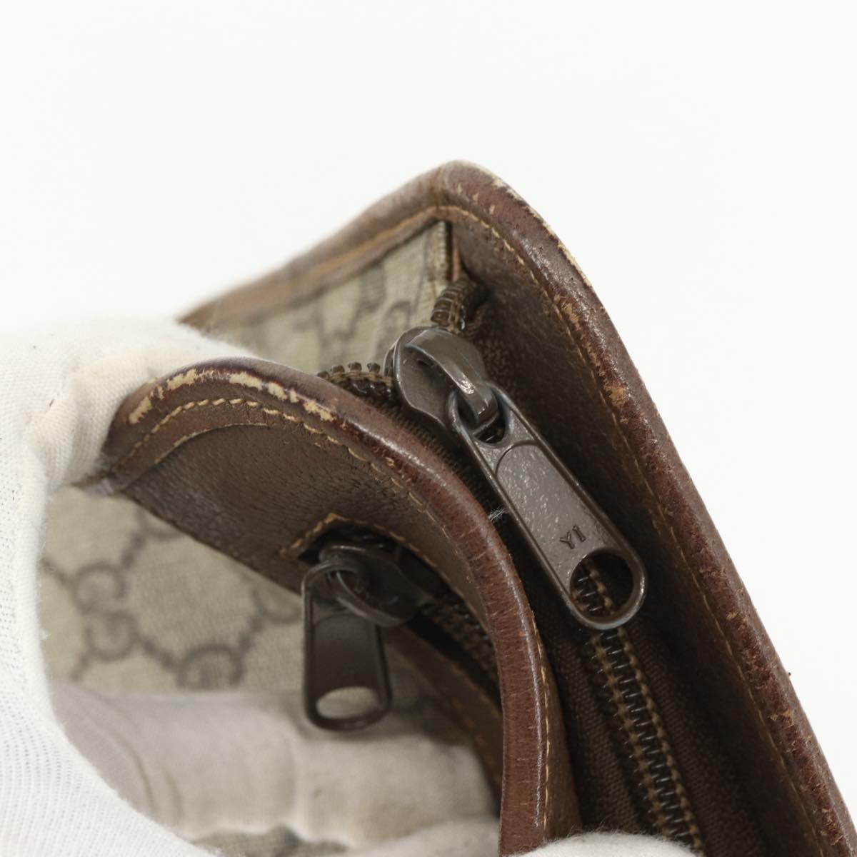 GUCCI GG Supreme Clutch Bag PVC Beige 014 115 6063 Auth 151482