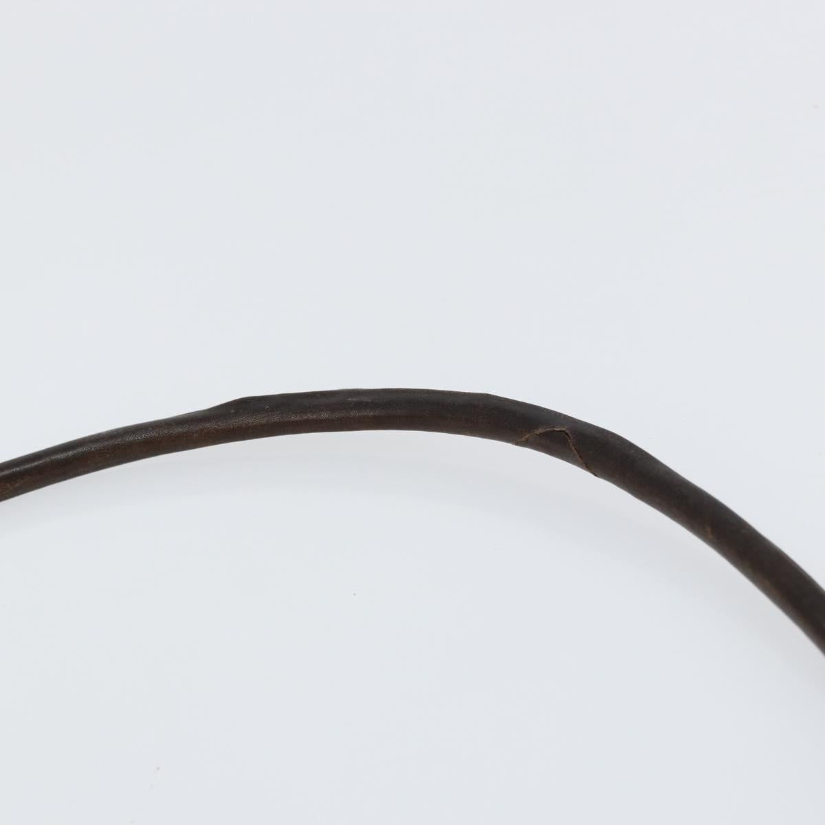 GUCCI GG Canvas Shoulder Bag Brown Silver 01234 Auth 151484