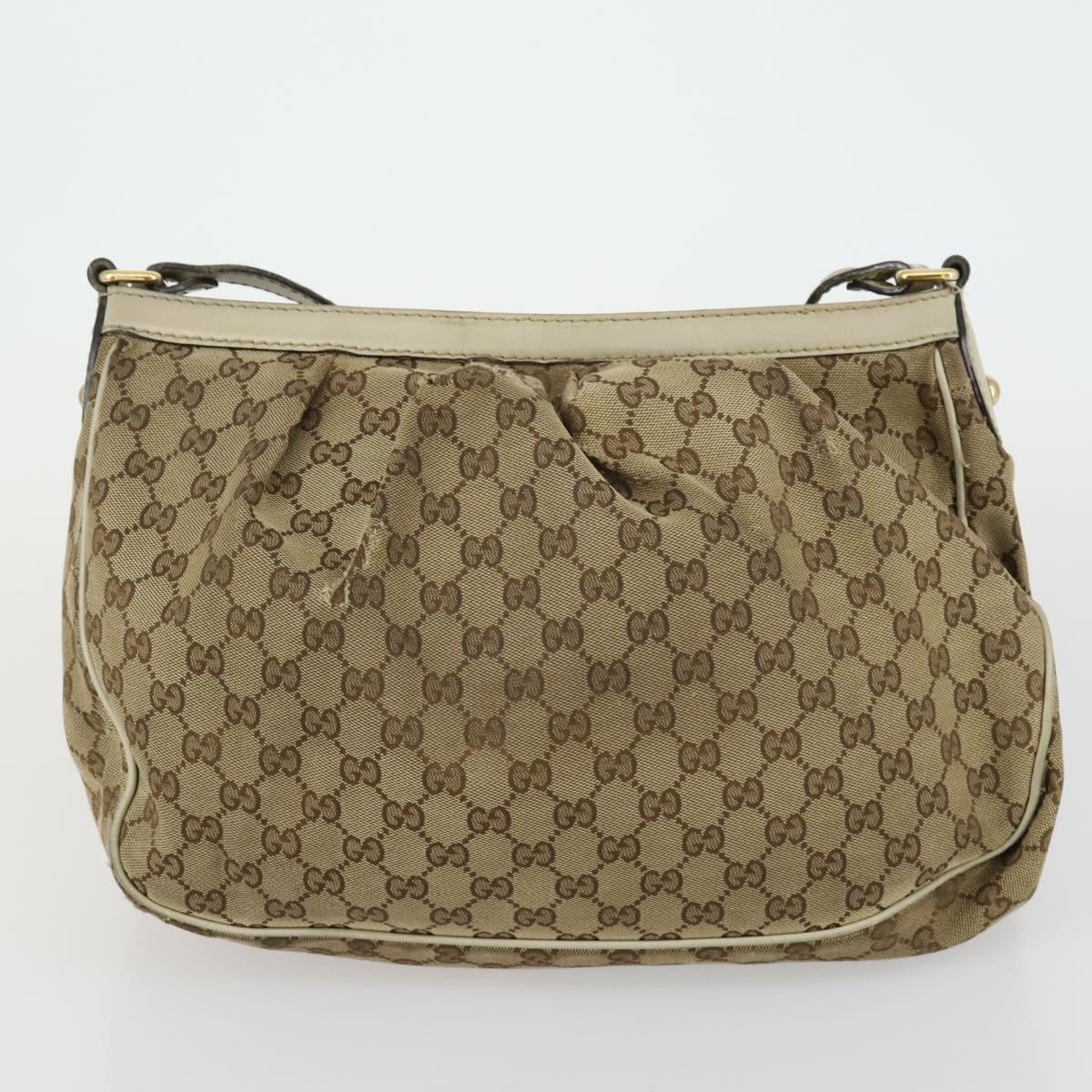 GUCCI GG Canvas Shoulder Bag 3 Set Beige Gold Auth 151485