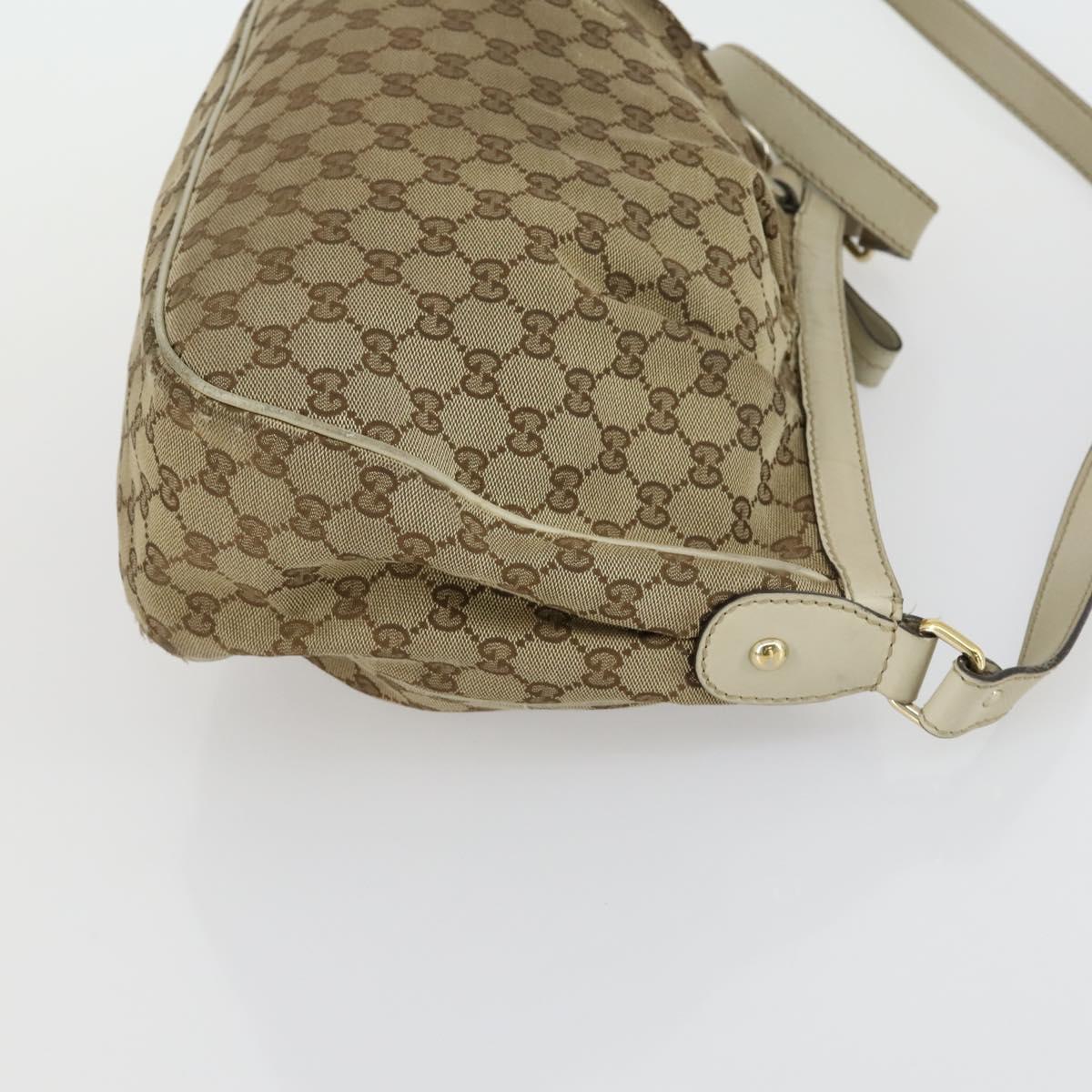 GUCCI GG Canvas Shoulder Bag 3 Set Beige Gold Auth 151485
