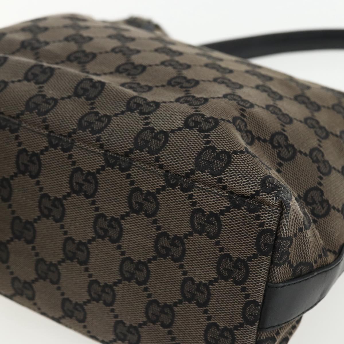 GUCCI GG Canvas Shoulder Bag Black Silver 000 0602 Auth 151489