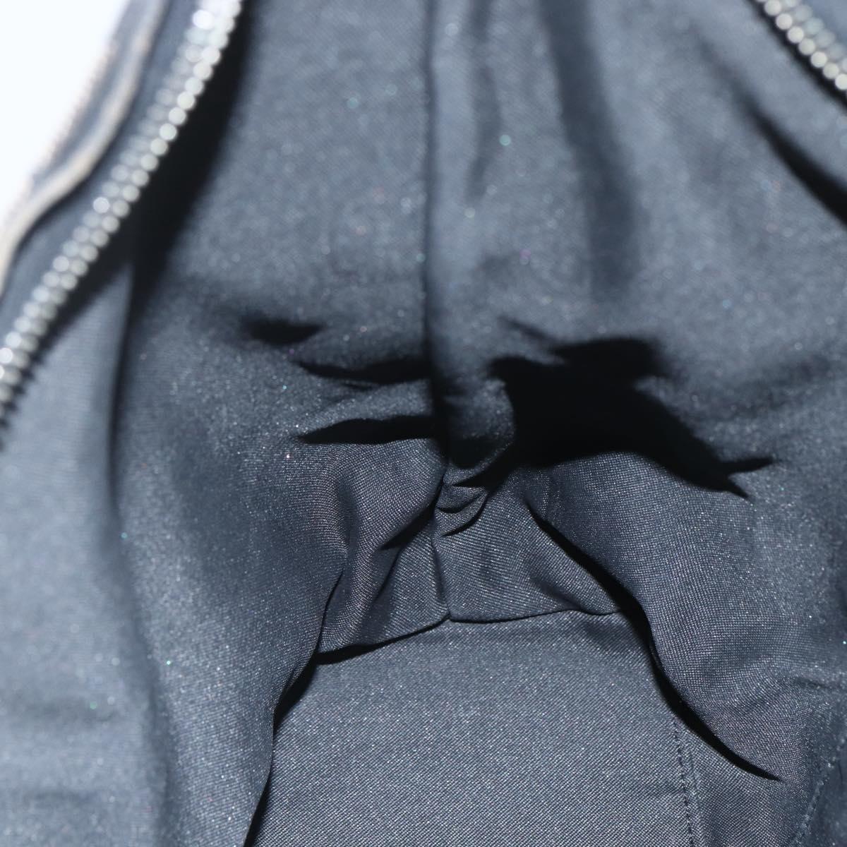 GUCCI GG Canvas Shoulder Bag Black Silver 000 0602 Auth 151489