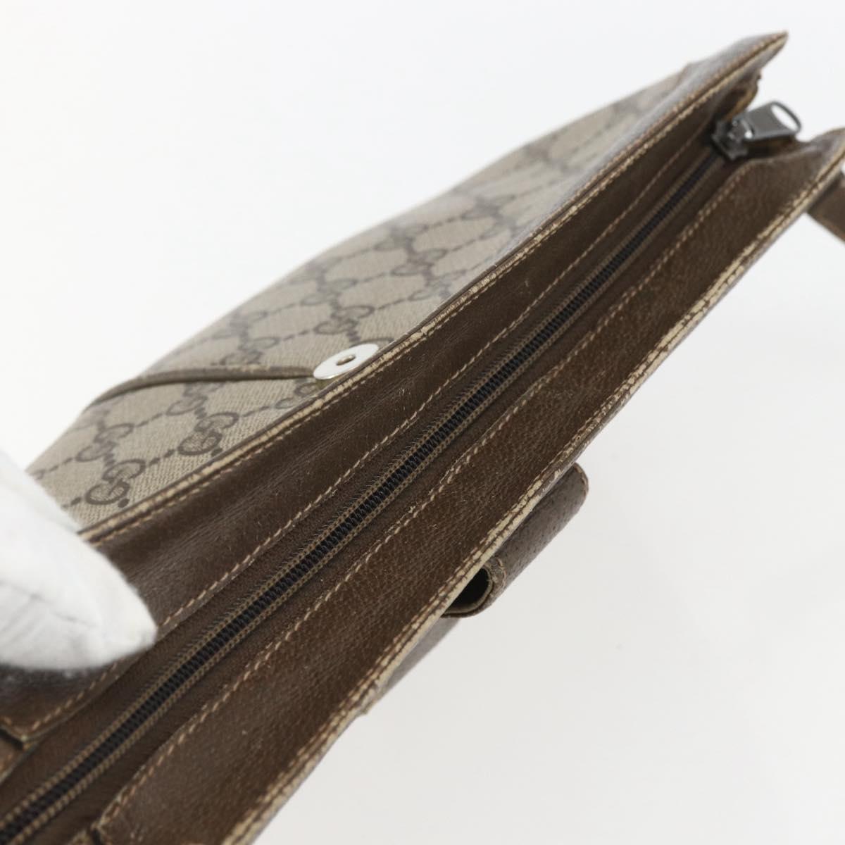 GUCCI GG Supreme Web Sherry Line Bag PVC Beige Red 904 02 043 Auth 151491