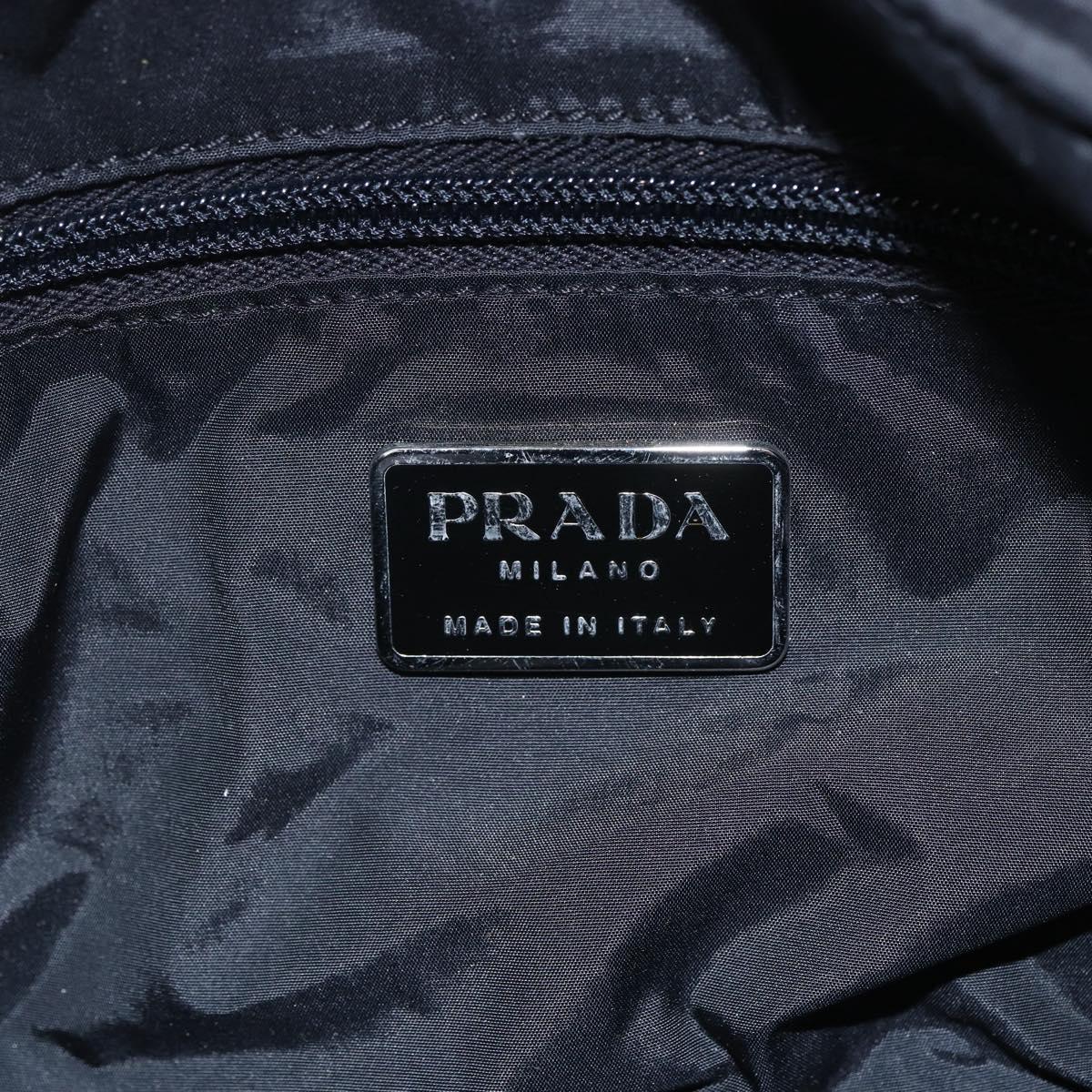 PRADA Sports Shoulder Bag Nylon Black Silver Auth 151492