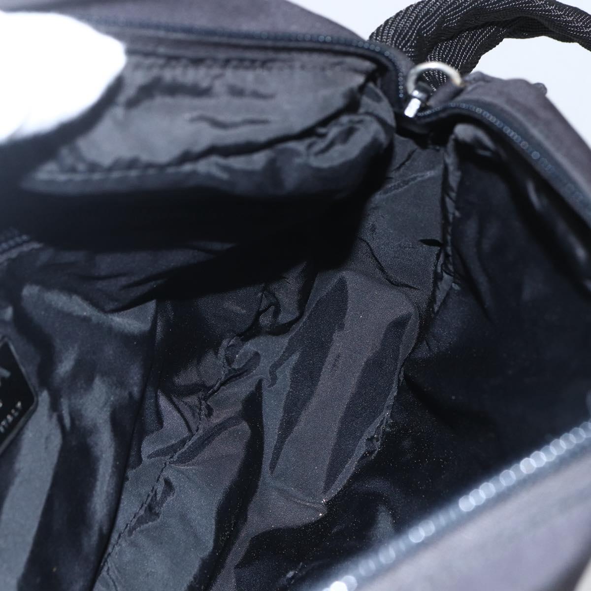 PRADA Sports Shoulder Bag Nylon Black Silver Auth 151492
