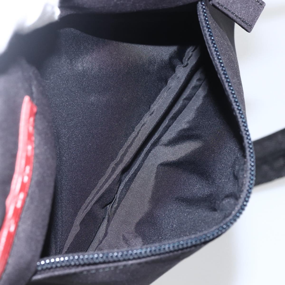 PRADA Sports Shoulder Bag Nylon Black Silver Auth 151492