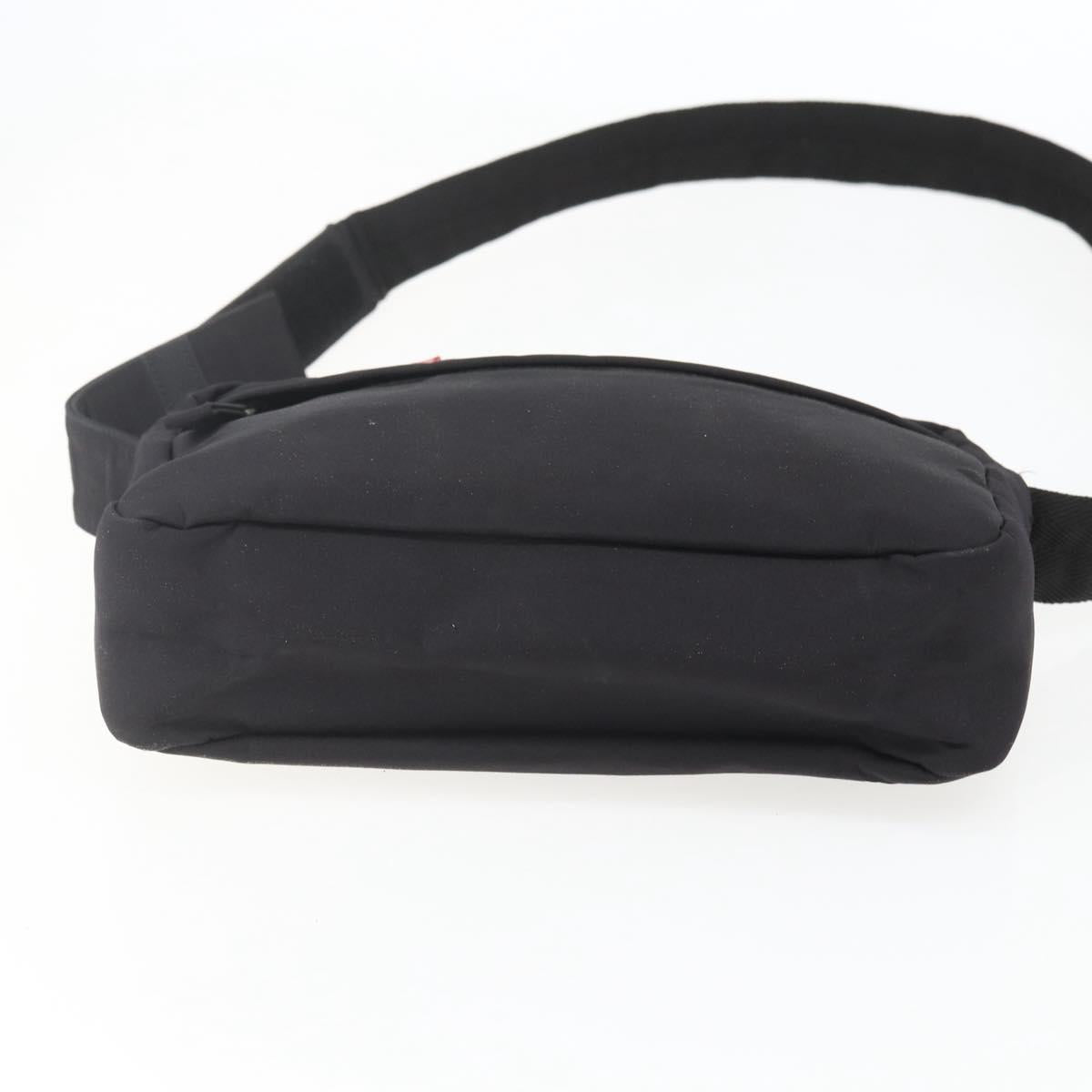 PRADA Sports Shoulder Bag Nylon Black Silver Auth 151492