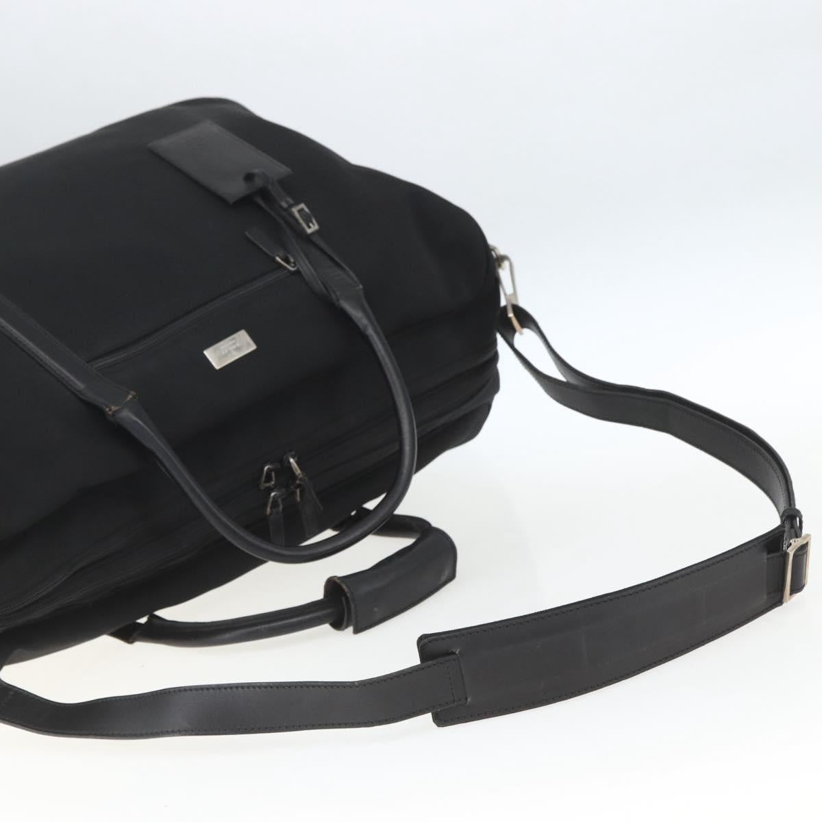 GUCCI Boston Bag Canvas 2way Black Auth 151493