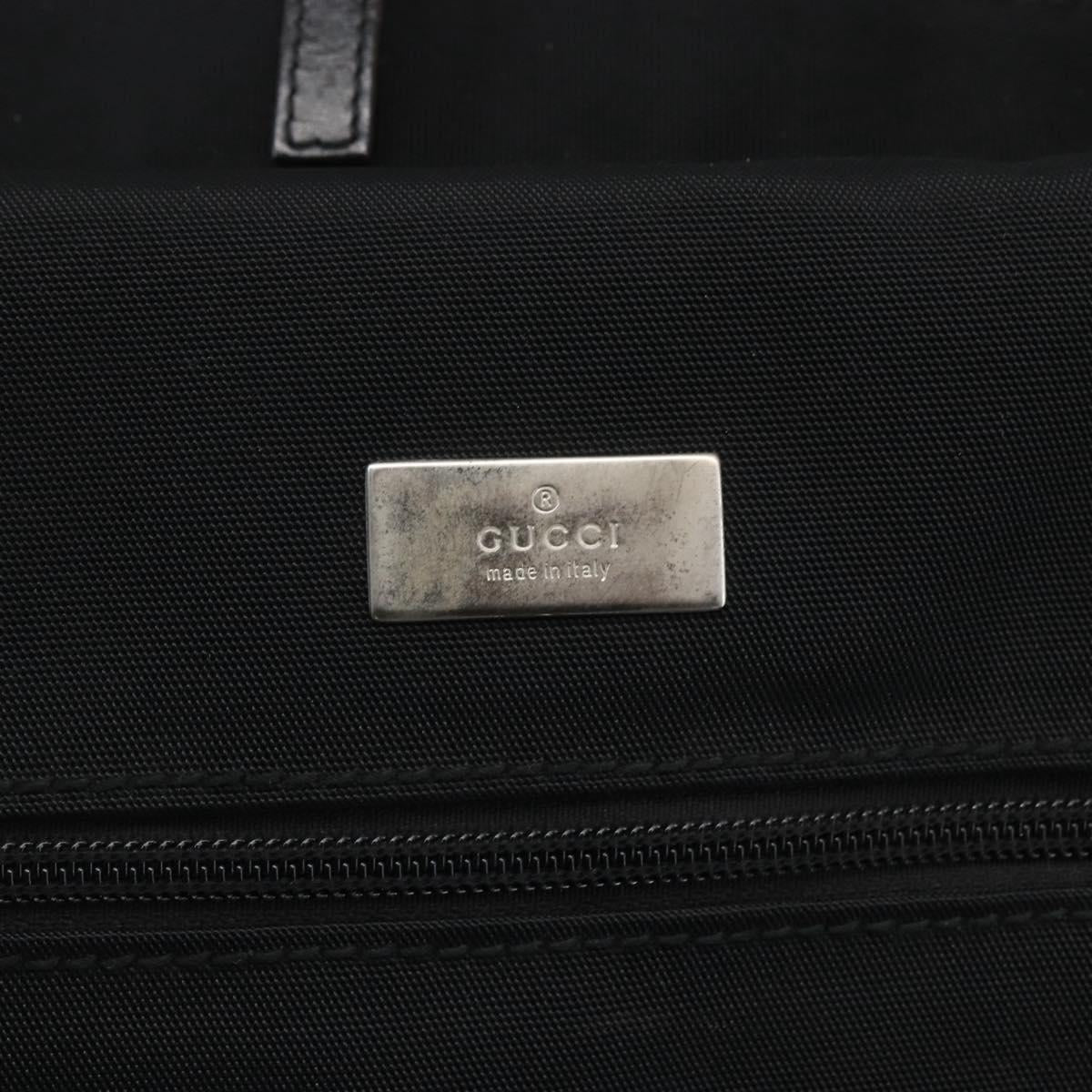 GUCCI Boston Bag Canvas 2way Black Auth 151493
