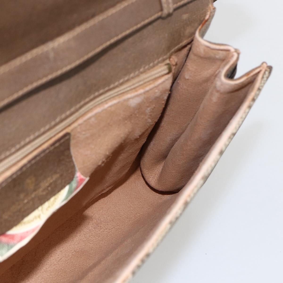 GUCCI GG Supreme Shoulder Bag PVC Beige Gold 904 02 050 Auth 151494