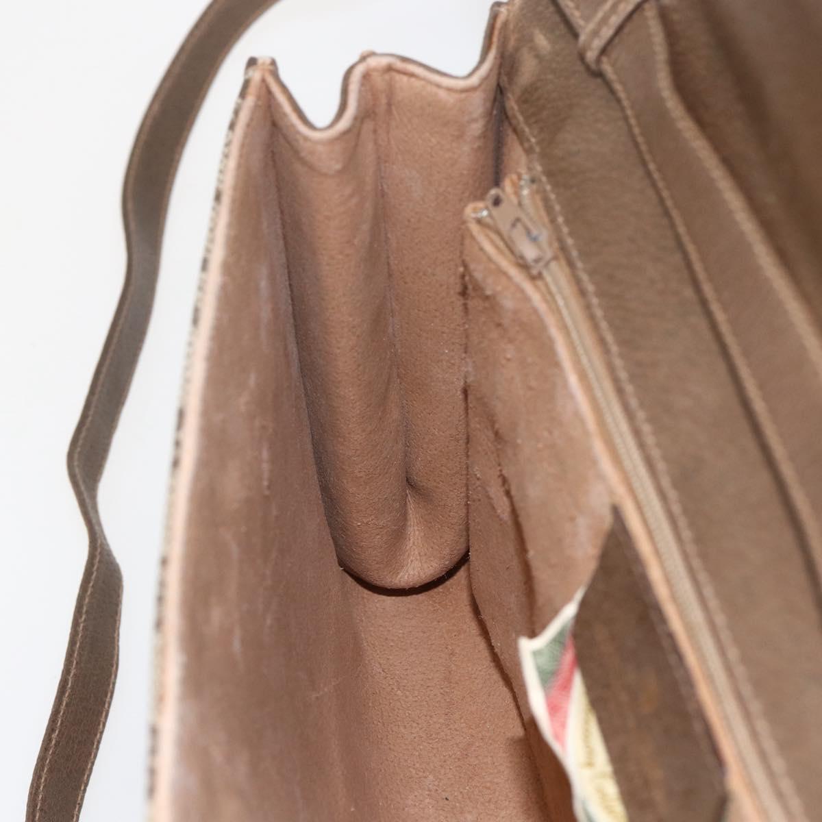 GUCCI GG Supreme Shoulder Bag PVC Beige Gold 904 02 050 Auth 151494