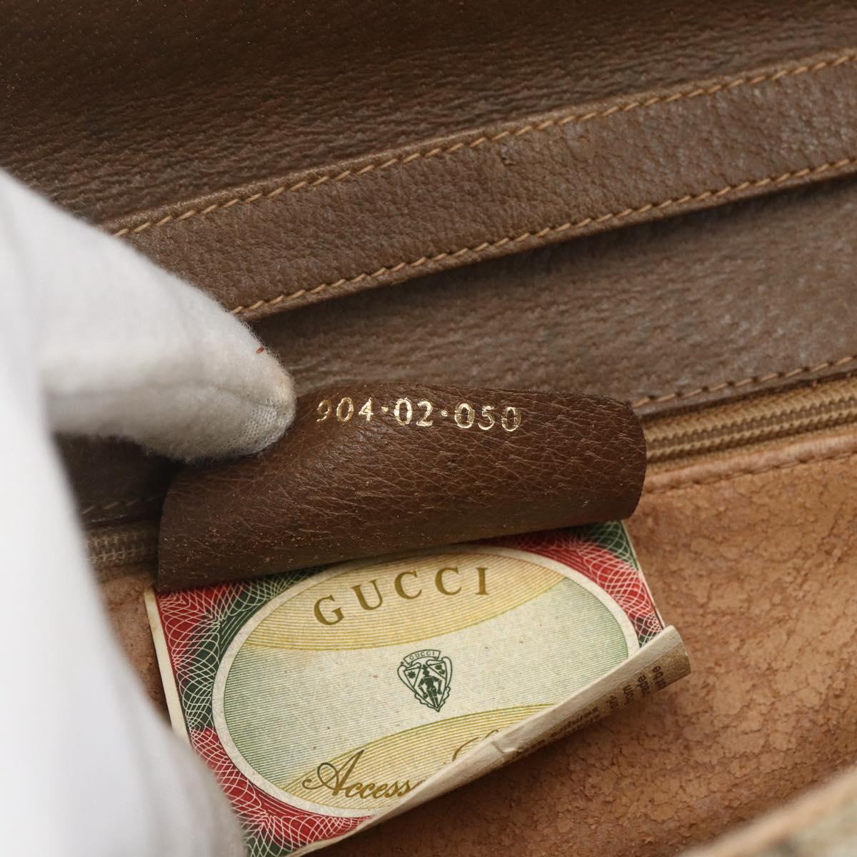 GUCCI GG Supreme Shoulder Bag PVC Beige Gold 904 02 050 Auth 151494