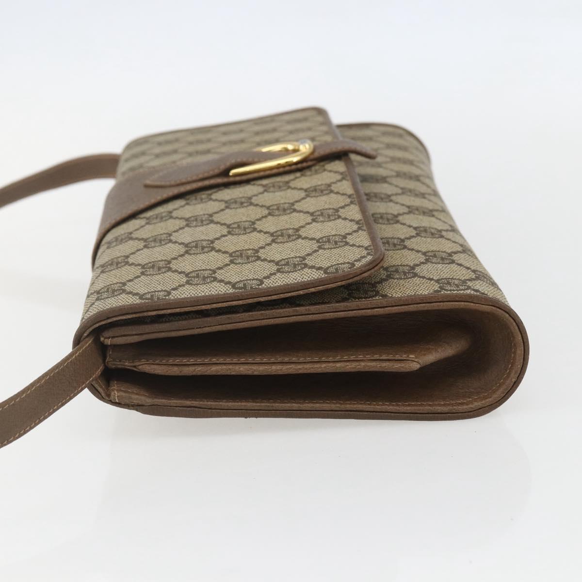 GUCCI GG Supreme Shoulder Bag PVC Beige Gold 904 02 050 Auth 151494