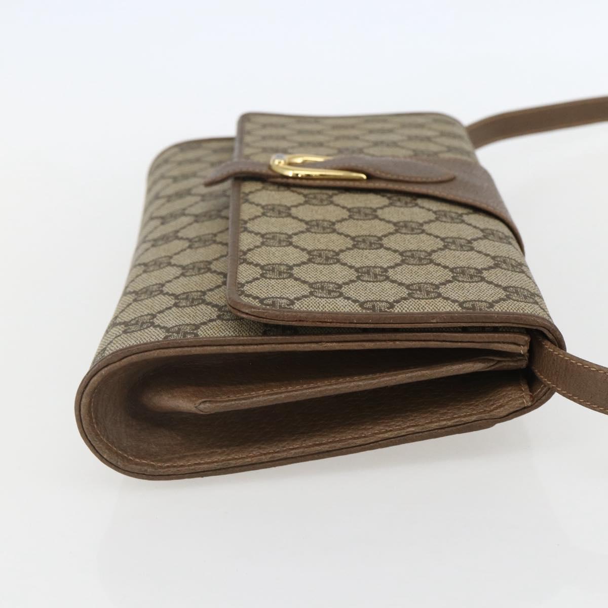 GUCCI GG Supreme Shoulder Bag PVC Beige Gold 904 02 050 Auth 151494