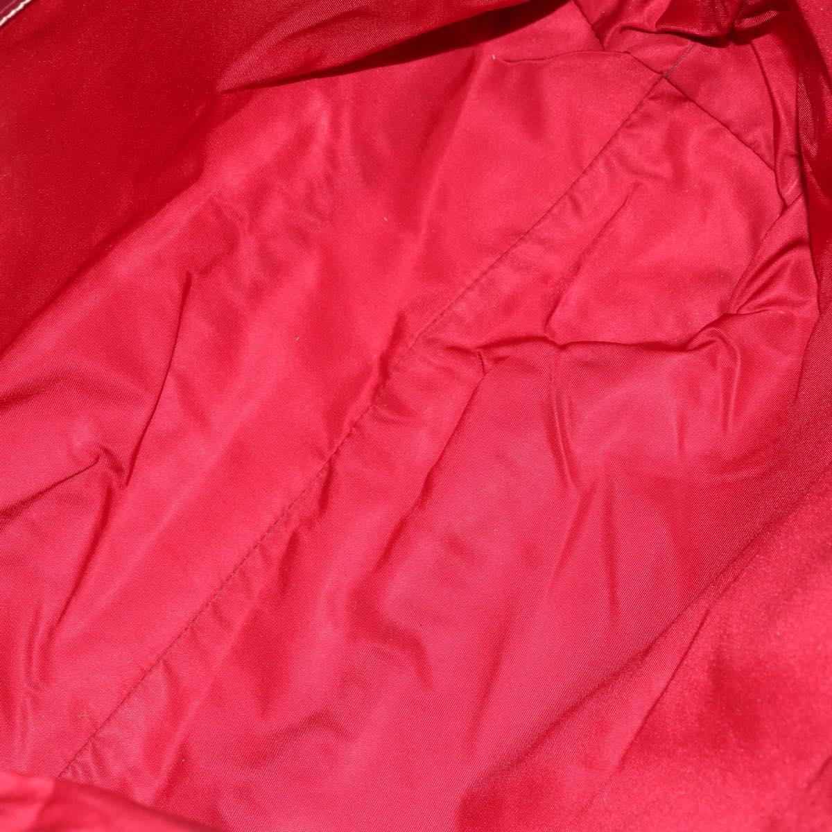 PRADA Tote Bag Nylon Pink Silver Auth 151499