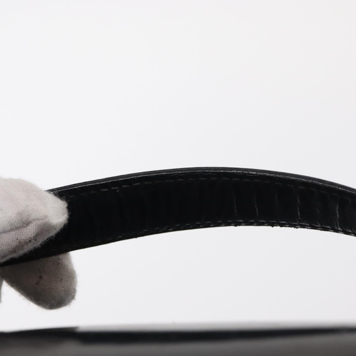 GUCCI Bamboo vanity Hand Bag Patent leather Black Gold 032 1705 0150 Auth 151500