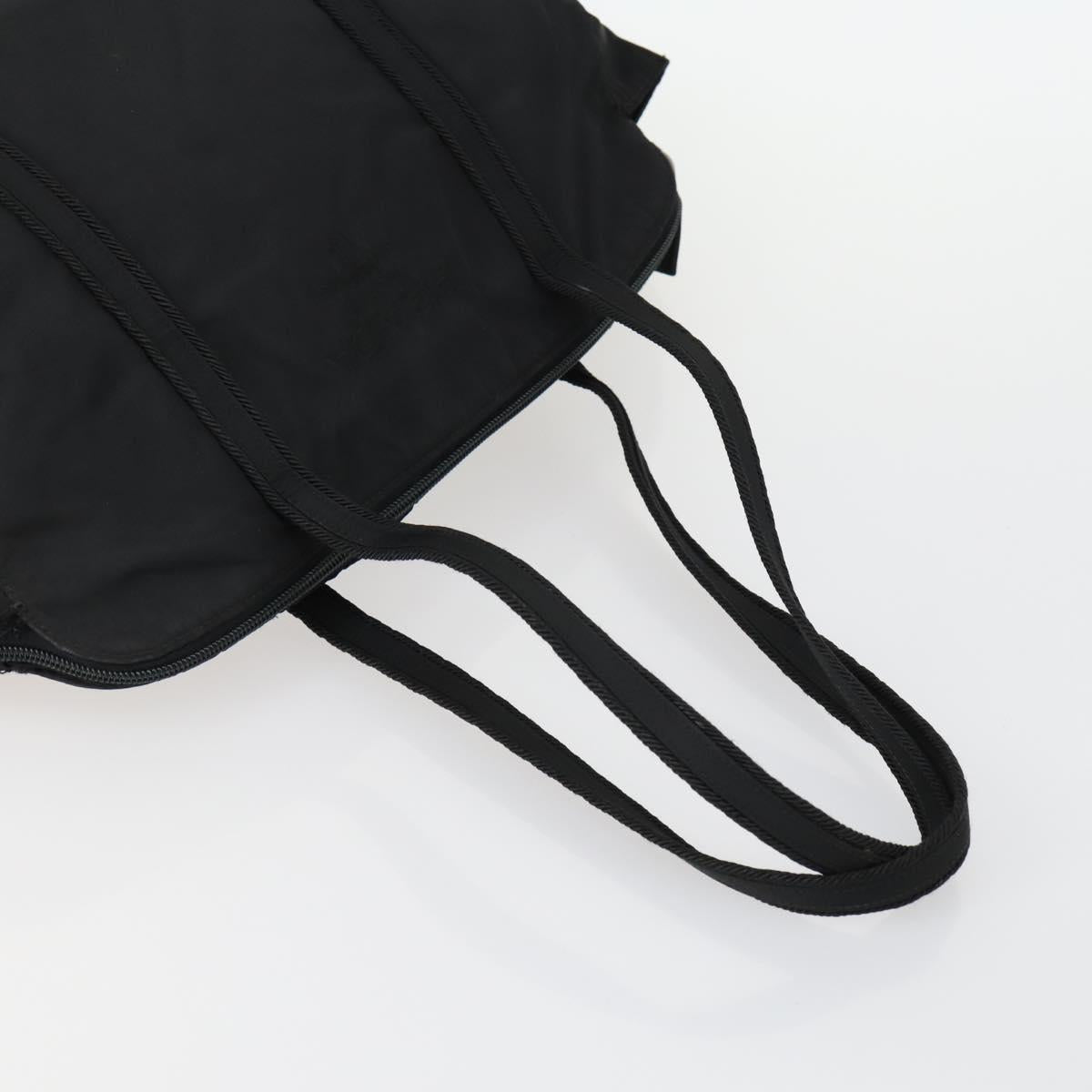PRADA Hand Bag Nylon 2 Set Black Beige Auth 151501