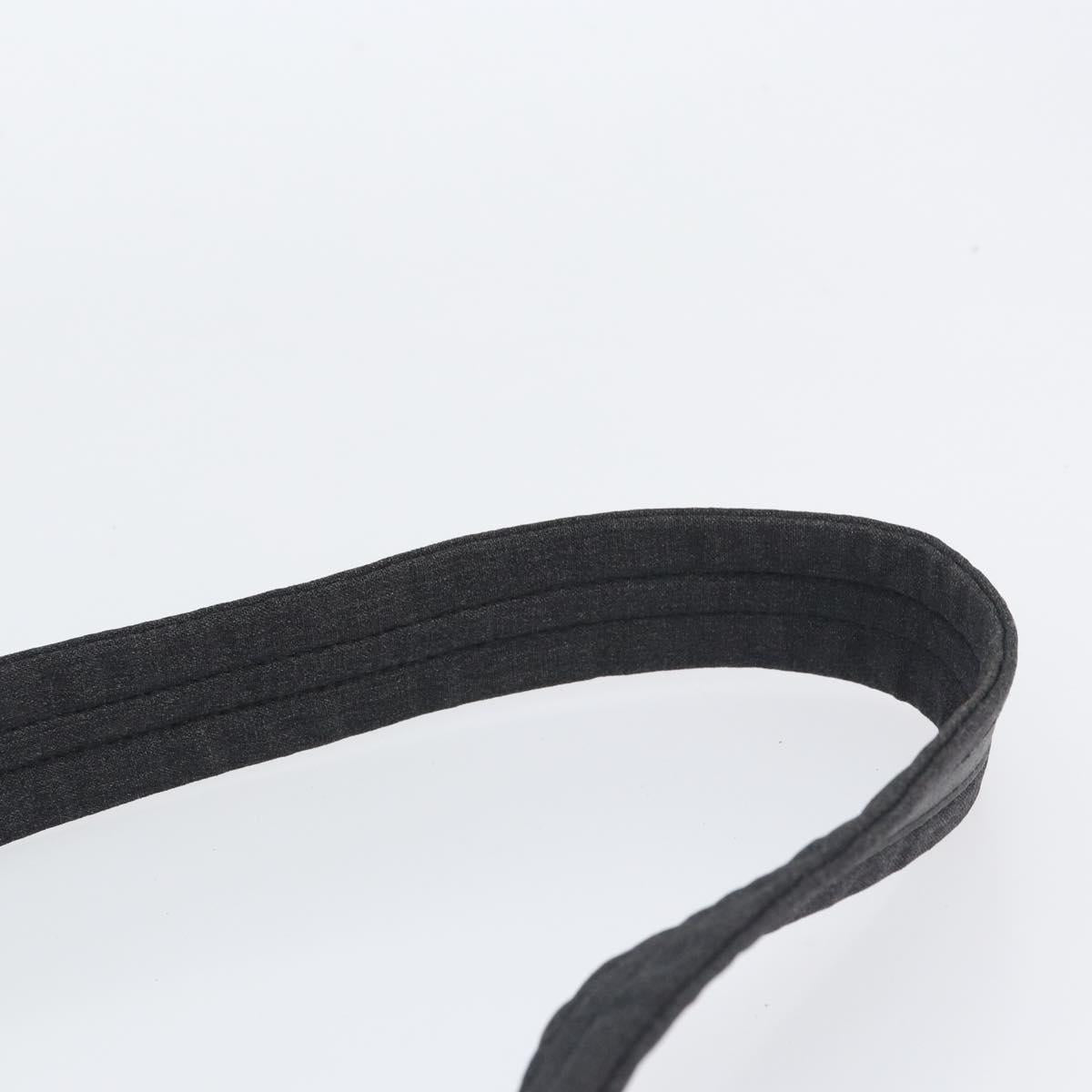 PRADA Shoulder Bag Wool Black Silver Auth 151503