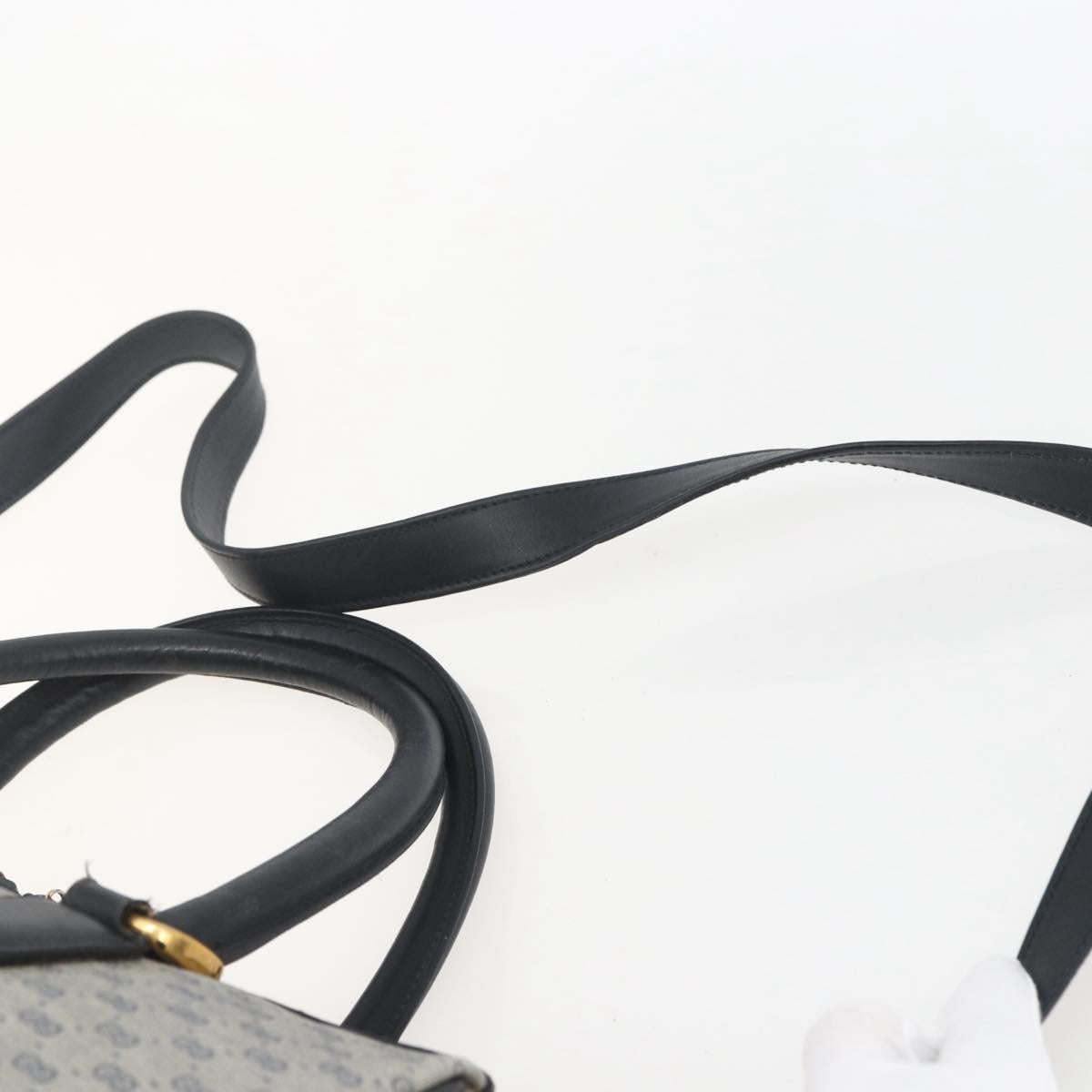 GUCCI Micro GG Supreme Hand Bag PVC Navy Gold 002 58 0033 Auth 151506
