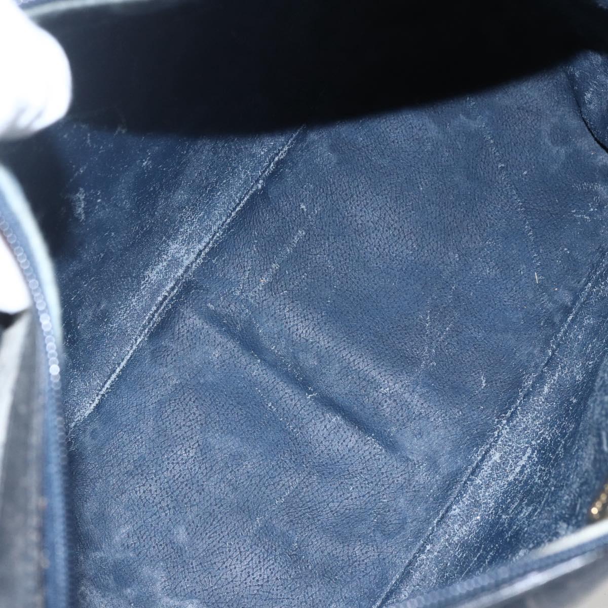 GUCCI Micro GG Supreme Hand Bag PVC Navy Gold 002 58 0033 Auth 151506