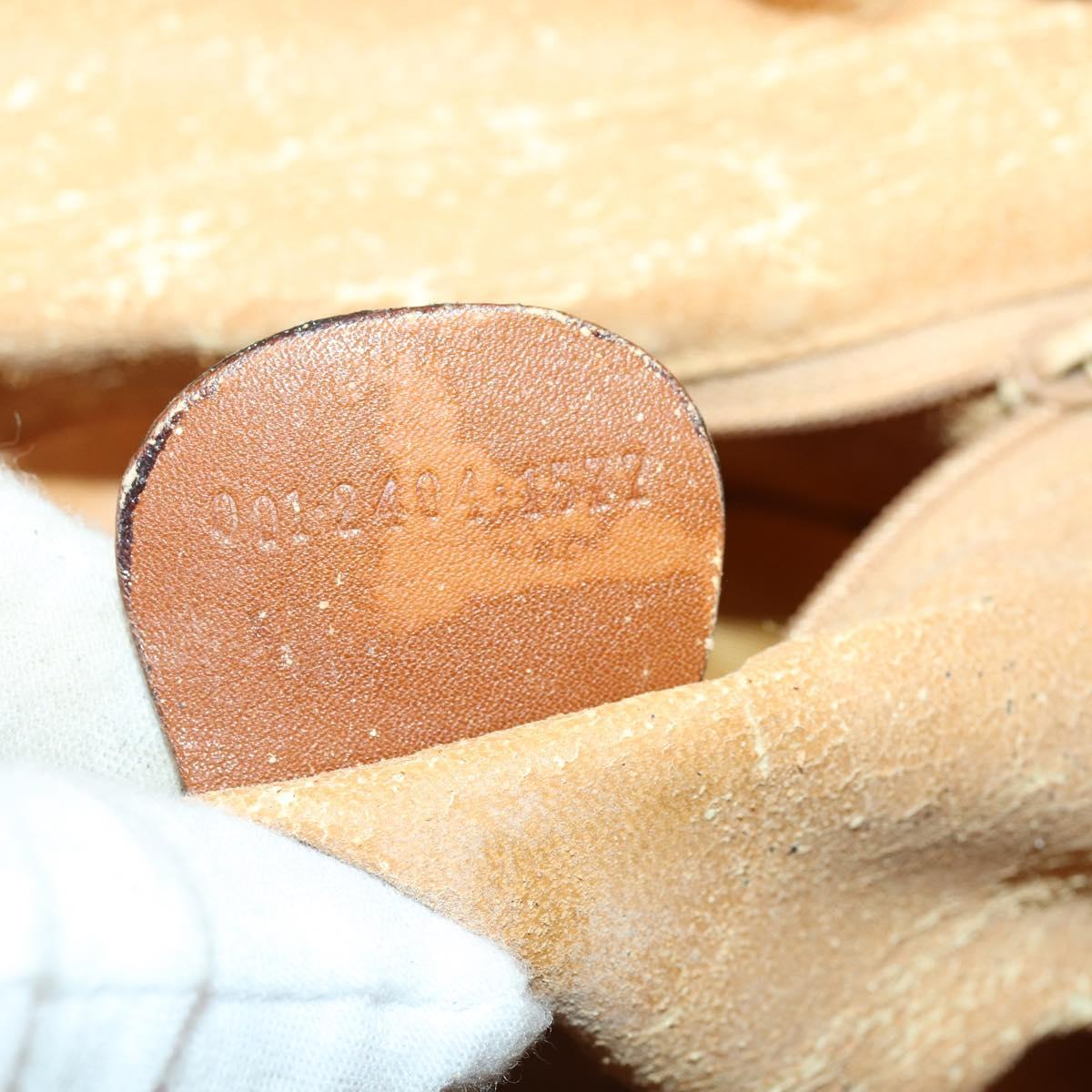 GUCCI Bamboo Shoulder Bag Leather 2way Brown Gold Auth 151516