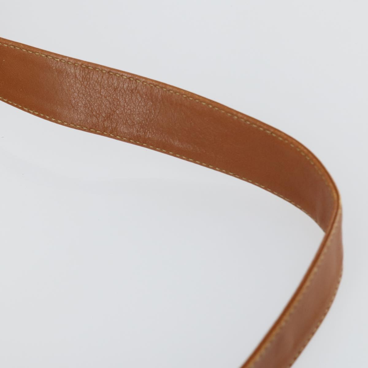 GUCCI Bamboo Shoulder Bag Leather 2way Brown Gold Auth 151516