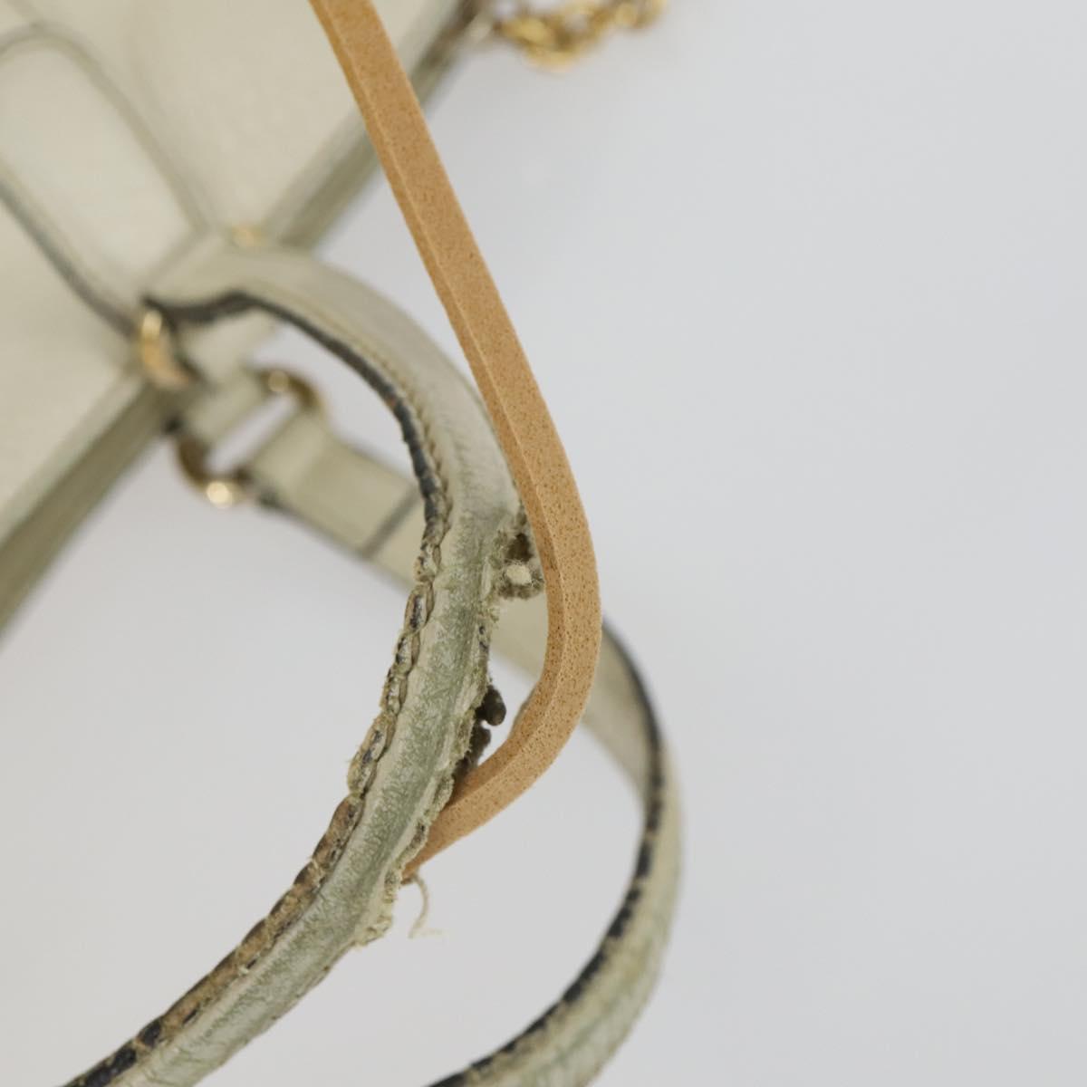 GUCCI GG Canvas Supreme Shoulder Bag Leather 4 Set Beige Red Auth 151517