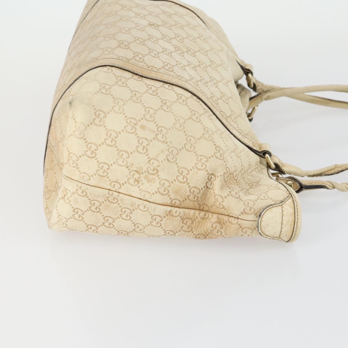 GUCCI GG Canvas Supreme Shoulder Bag Leather 4 Set Beige Red Auth 151517