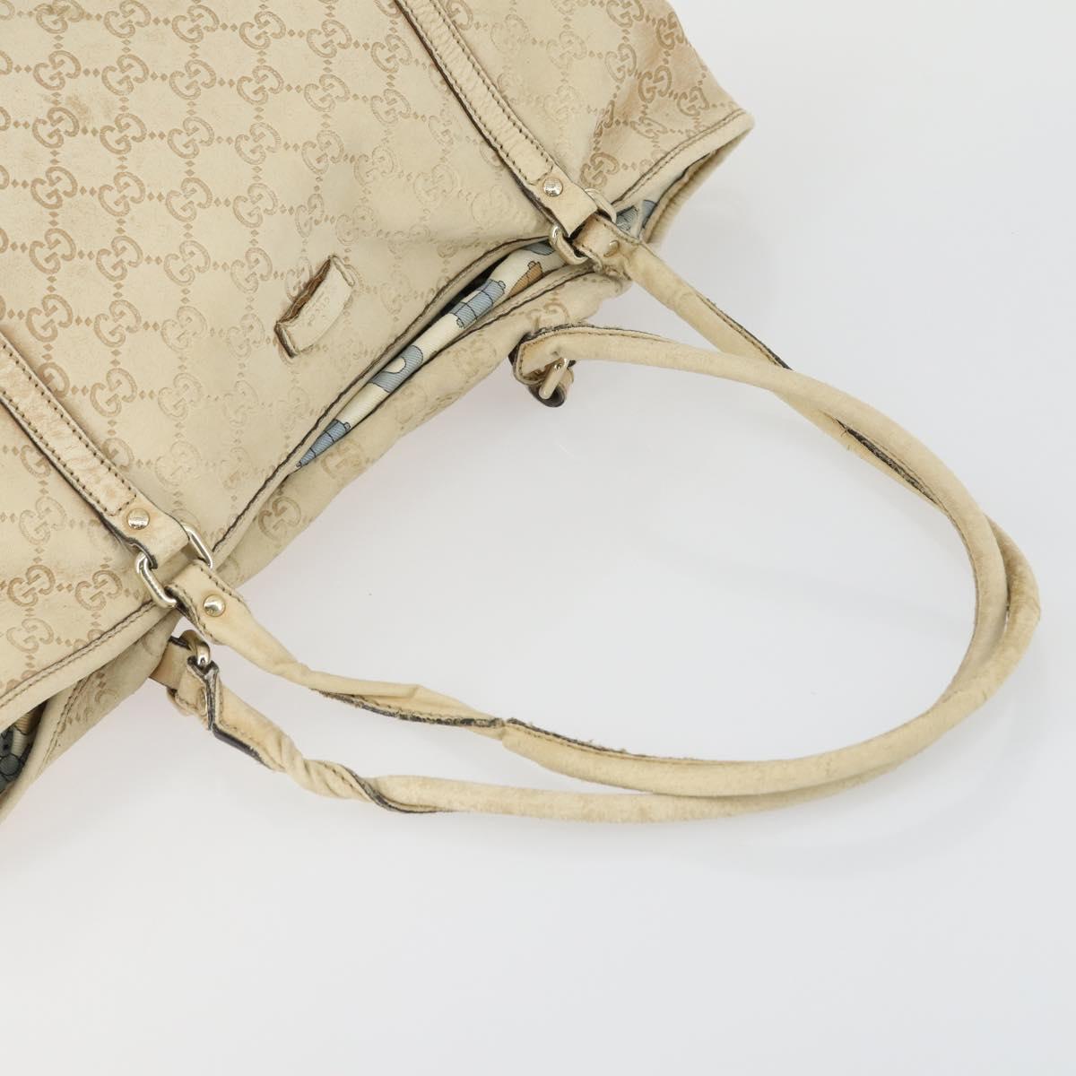 GUCCI GG Canvas Supreme Shoulder Bag Leather 4 Set Beige Red Auth 151517