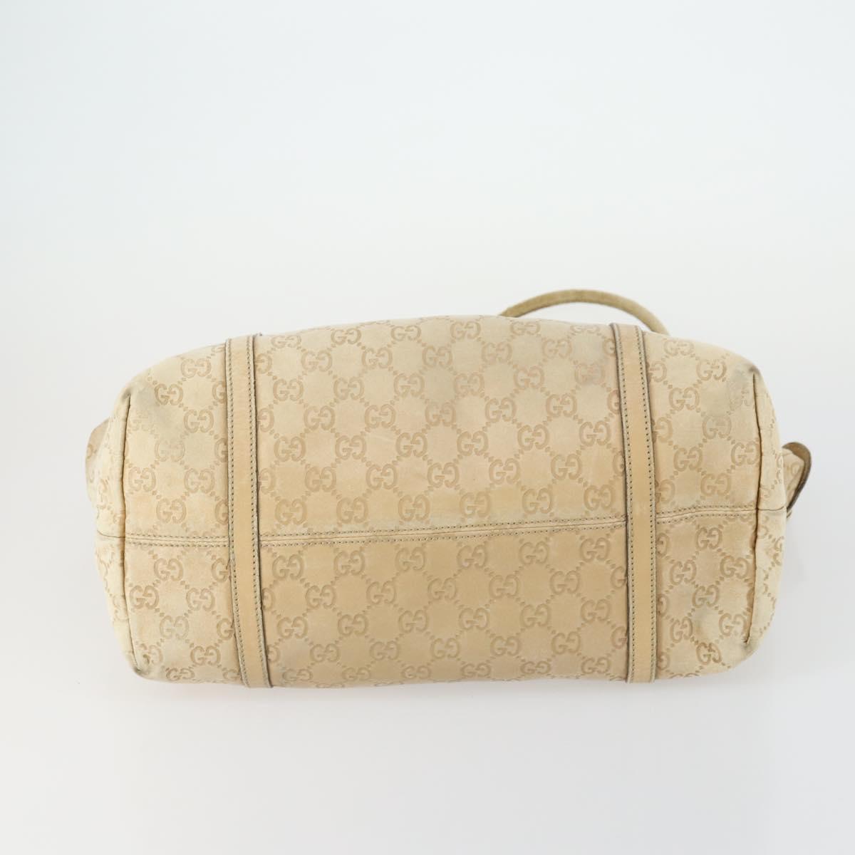 GUCCI GG Canvas Supreme Shoulder Bag Leather 4 Set Beige Red Auth 151517