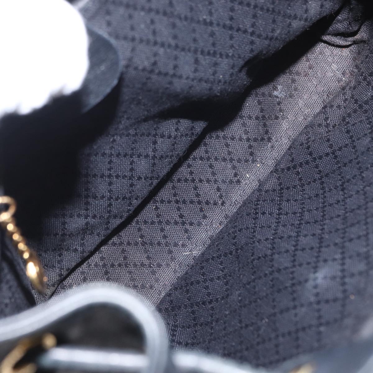 GUCCI Bamboo Backpack Leather Black Gold 003 2058 0030 Auth 151518