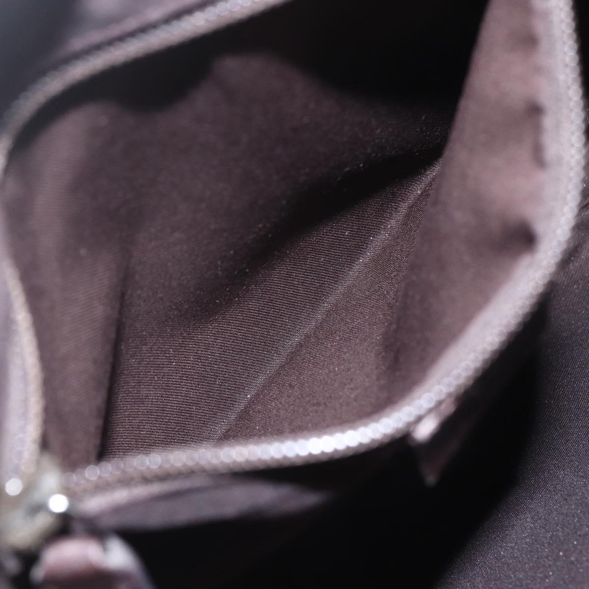 GUCCI GG Supreme Shoulder Bag PVC Beige Silver Auth 151520