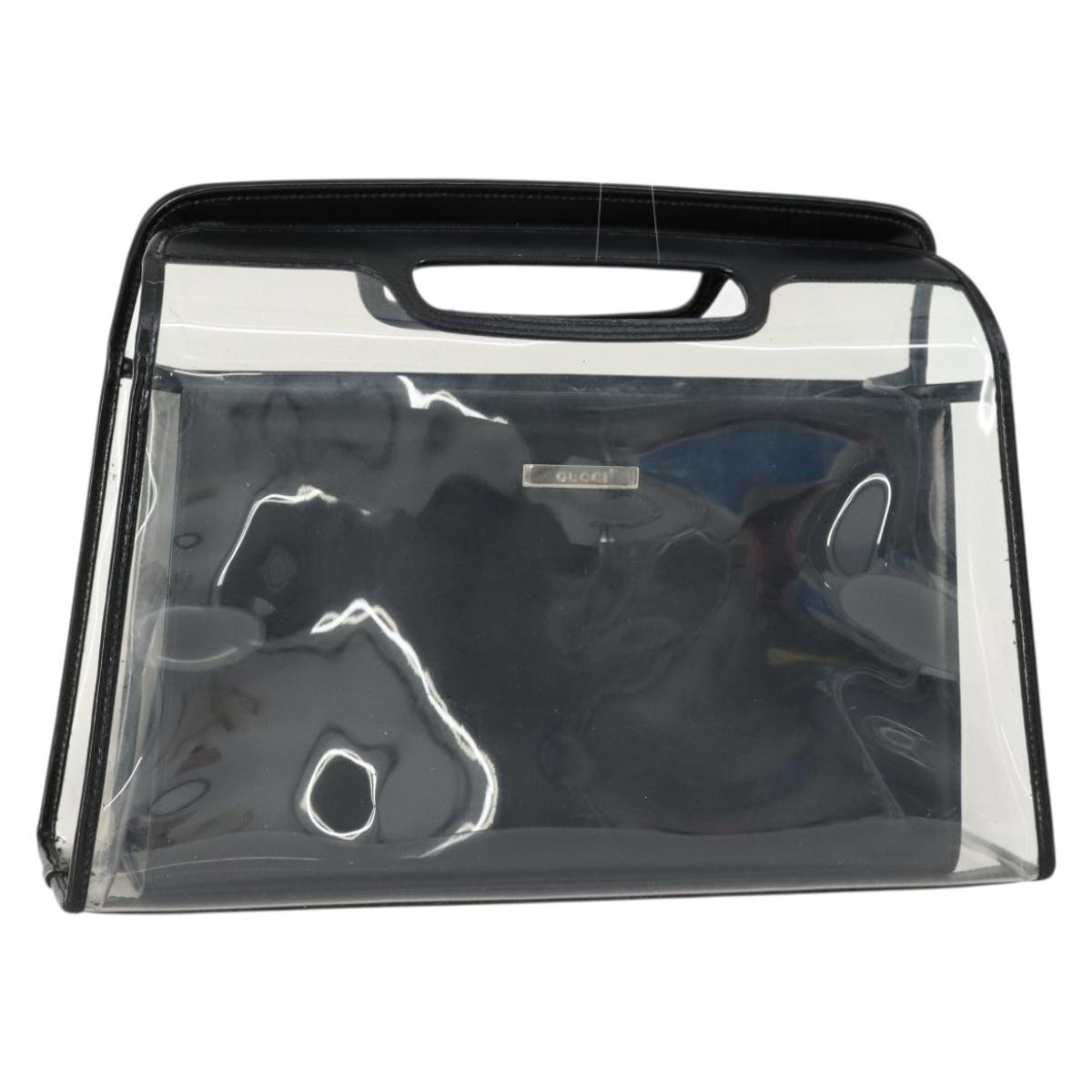GUCCI Hand Bag Vinyl Clear 000 2058 0548 5 Auth 151521