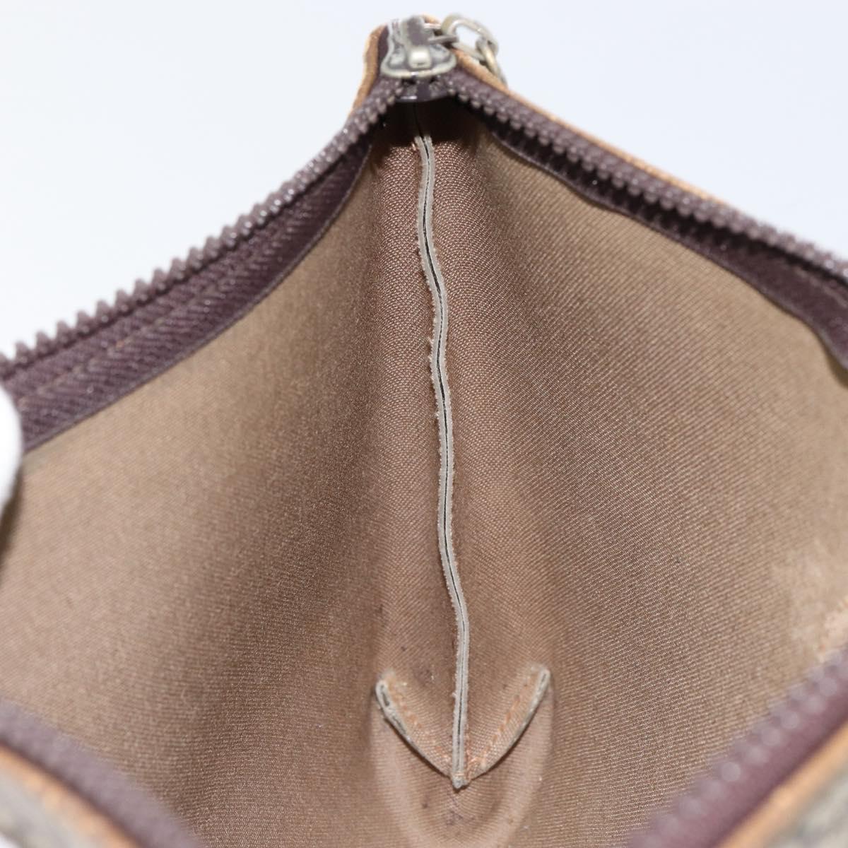 GUCCI GG Plus Supreme Clutch Bag PVC Beige Auth 151524