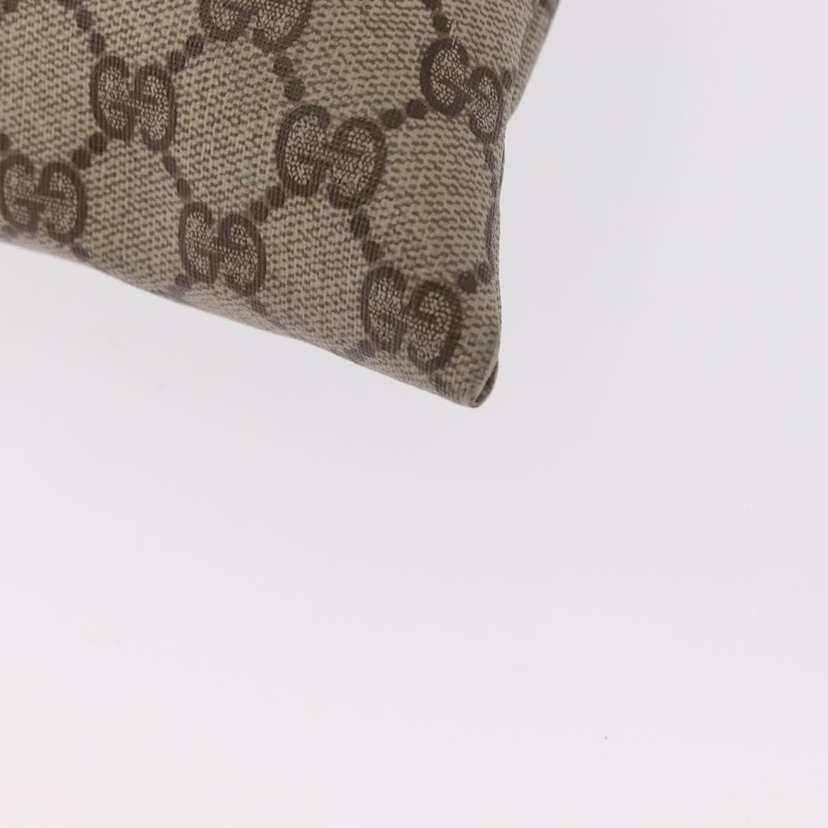 GUCCI GG Supreme Purse Shoulder Bag PVC Beige Gold 97 19 302 Auth 151526