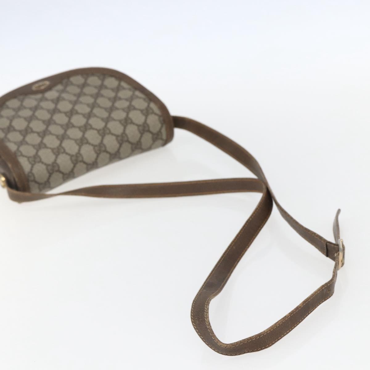 GUCCI GG Supreme Shoulder Bag PVC Beige Gold Auth 151529