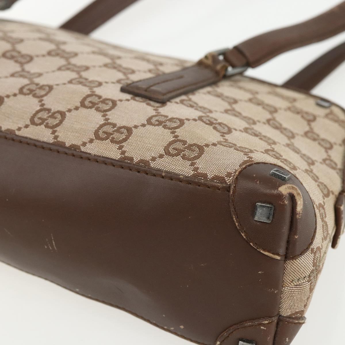 GUCCI GG Canvas Hand Bag Beige 001 4283 Auth 151530