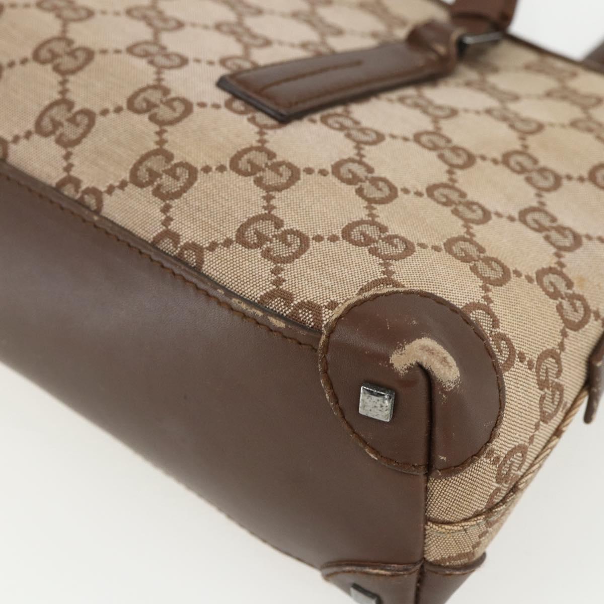 GUCCI GG Canvas Hand Bag Beige 001 4283 Auth 151530