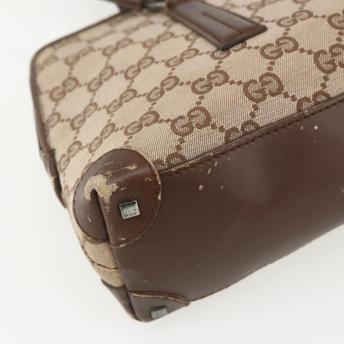GUCCI GG Canvas Hand Bag Beige 001 4283 Auth 151530