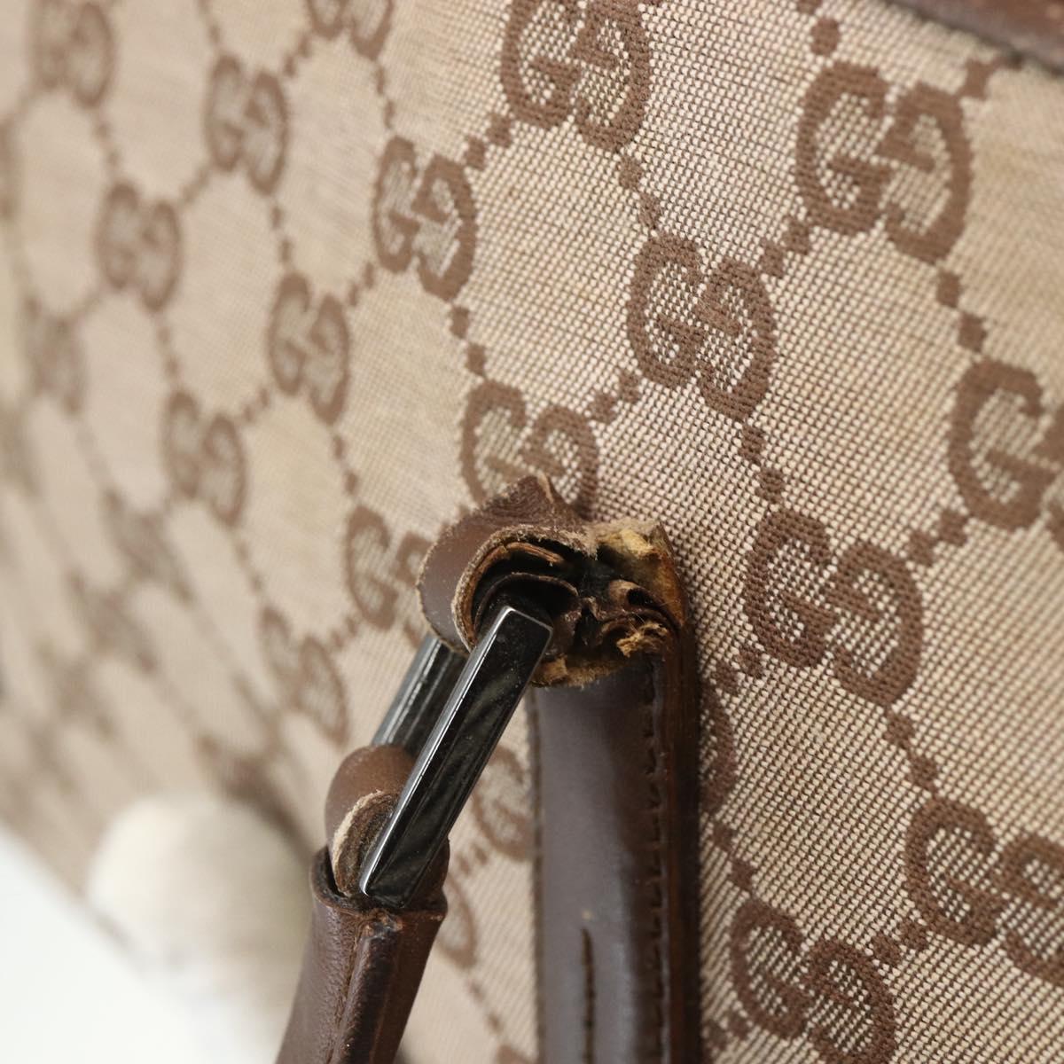GUCCI GG Canvas Hand Bag Beige 001 4283 Auth 151530