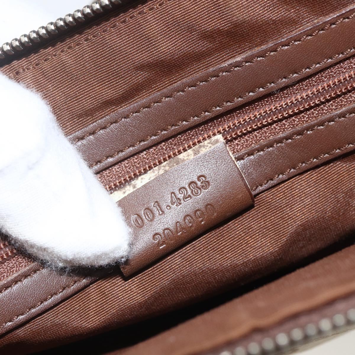 GUCCI GG Canvas Hand Bag Beige 001 4283 Auth 151530